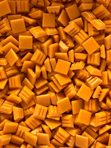 Glas Vierkantjes 10mm Basis 50 gram Zonne Geel